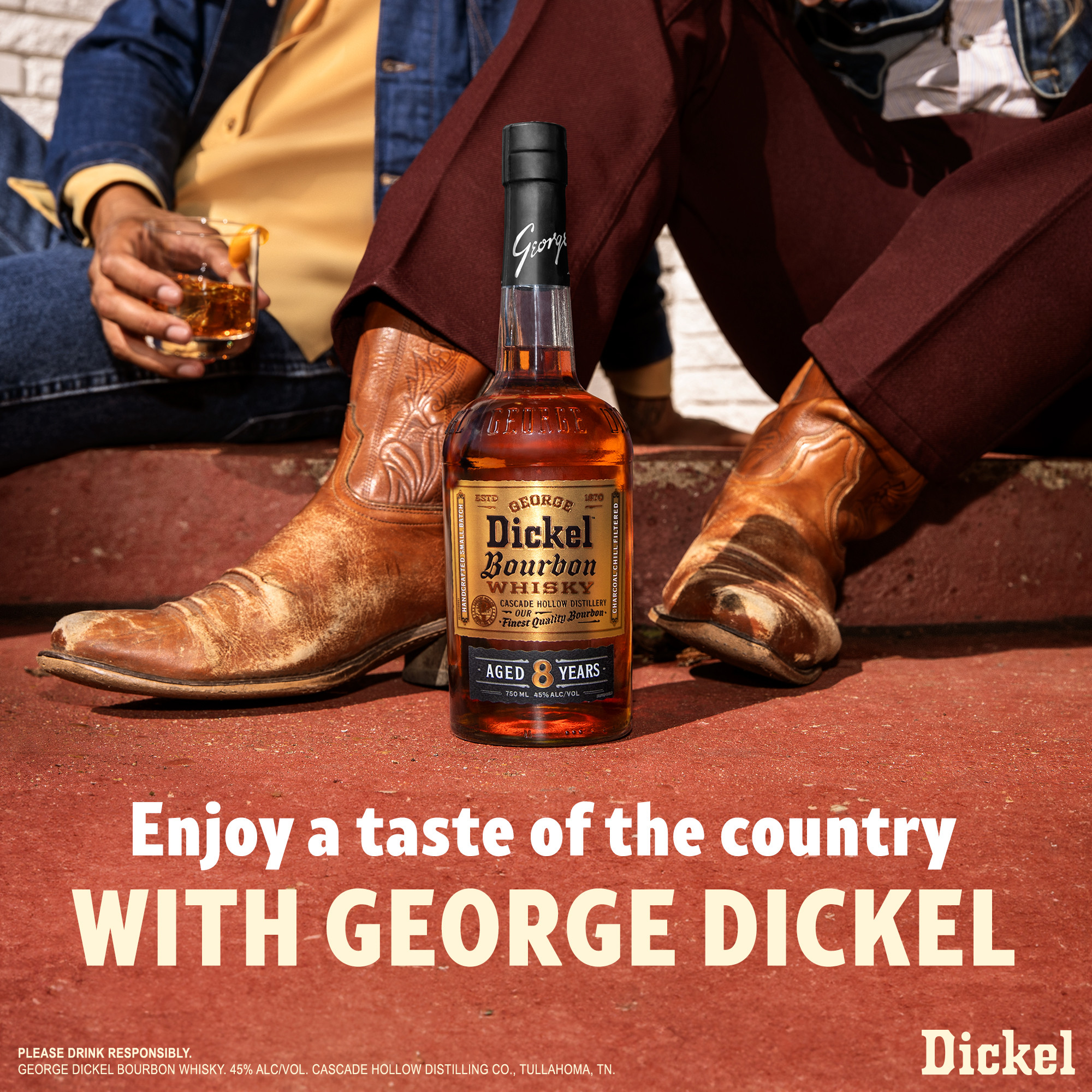 Perfected by time, experience and true craftsmanship, George Dickel Bourbon Whisky Aged 8 Years is reflective of Cascade Hollow Distilling Co.'s commitment to honestly producing quality whisky. Aged in charred oak barrels and blended to perfection, our small-batch bourbon is handcrafted using our signature chilled charcoal filtration process for a smooth whisky. With initial notes of sweet vanilla leading into bright hints of cherry and orange, this bourbon finishes long, boasting almond toffee and oak. This whisky is best served neat or on the rocks. Includes one 90 proof 750 mL bottle of George Dickel Bourbon Whisky Aged 8 Years. Please drink responsibly., Includes one 750 mL bottle of George Dickel Bourbon Whisky Aged 8 Years, George Dickel Bourbon Whisky Aged 8 years was awarded a Double Gold Medal in 2023 at the San Francisco World Spirits Competition, 90 Proof, Perfect as a whisky gift or for any one-of-a-kind celebration, Best enjoyed in an Old Fashioned cocktail, Distilled in Cascade Hollow, Tennessee, Notes of vanilla, cherry, and orange with an almond toffee and oak finish