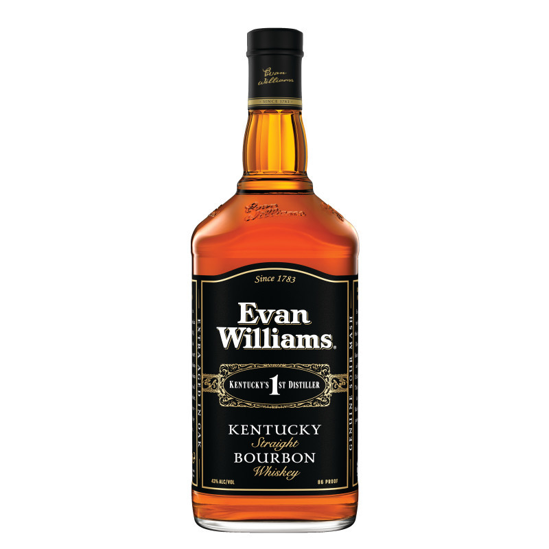 End a long day with Evan Williams Bourbon, a Kentucky Straight Bourbon Whiskey that's full of character and simply done right. This Kentucky bourbon features a nose of deep vanilla and mint with a medium to long finish. Evan Williams Bourbon is aged in oak barrels longer than required by law, giving it a richer, smoother taste profile and bottled at a higher proof than leading competitors. Enjoy Evan Williams bourbon neat in a whiskey glass, in a highball, on the rocks or in a signature cocktail, such as a Whiskey Sour. This Kentucky bourbon is perfect for sharing with loved ones. The 1.75 L bourbon bottle has a 43% ABV and should be enjoyed responsibly. In 1783, our namesake opened Kentucky’s First Distillery on the banks of the Ohio River. Many years and barrels later, we still produce Bourbon the right way, using the same time-honored methods. Bourbon done right.