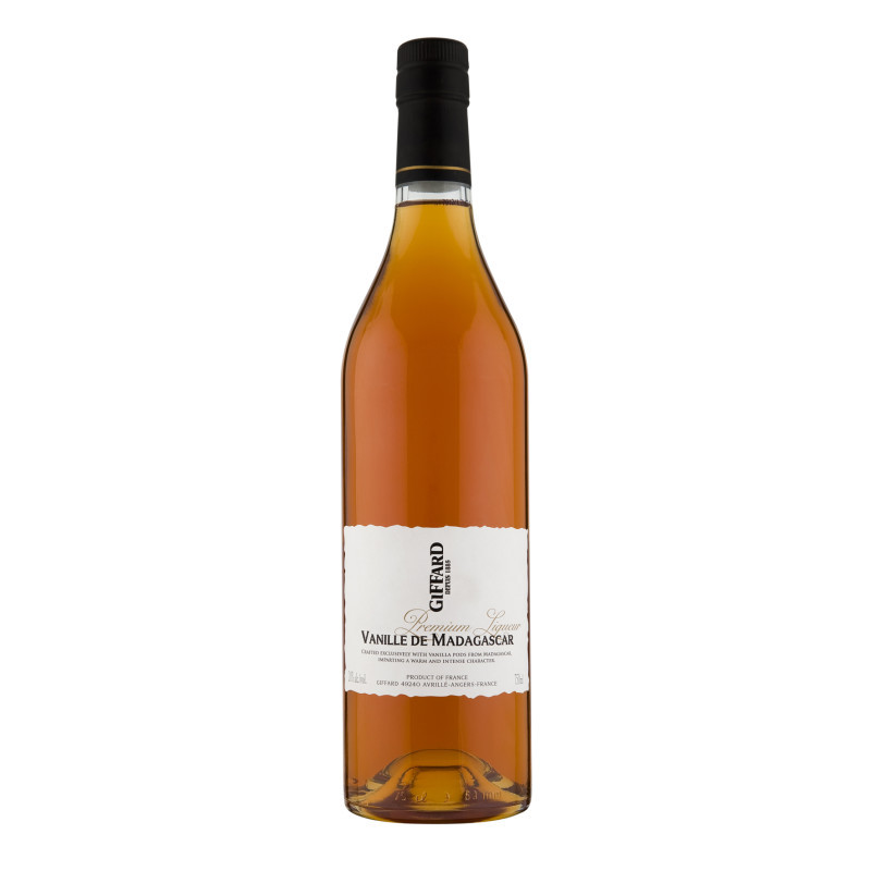 There is nothing plain about the complex, inviting aroma and flavor of our Vanille de Madagascar Premium Liqueur. Made using an extract of vanilla beans that are hand-pollinated and cured to perfection on the island of Madagascar. The final blend contains a touch of brandy to provide depth. This liqueur captures the exotic warmth and comfort of vanilla for use in creative cocktails.