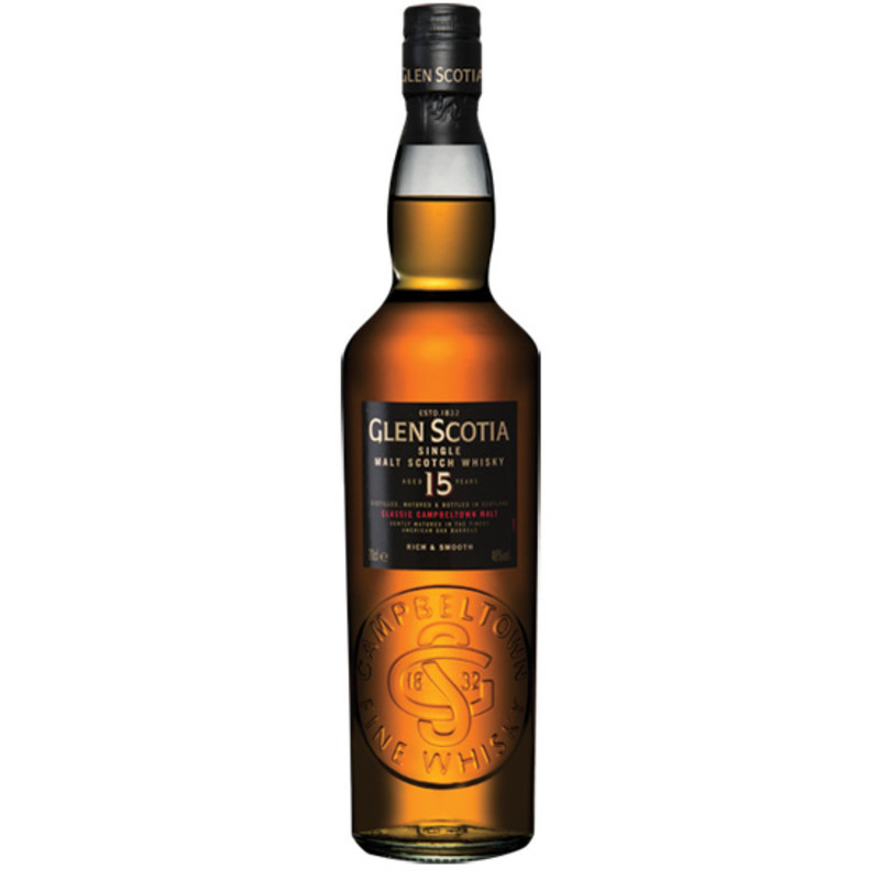 This is the 15 year old single malt Scotch whisky from Glen Scotia in the Campbeltown region, released in 2015 as part of a redesign for their range. The distillers use specially selected American oak casks to age this expression, which compliment the fruit-forward and subtly coastal whisky rather well.