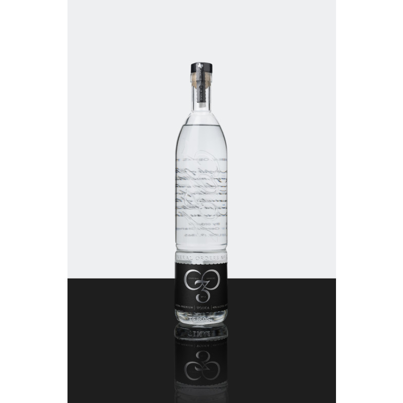 Discover the essence of GO3 Vodka, a masterpiece distilled and harmoniously blended from three sources, each is a harvest for the soul. Our spirit is derived from sweet potato, corn, and russet potato, resulting in an unparalleled fusion that gives a symphony of sweetness and full-bodied indulgence. Honored as the prestigious Vodka of the Year for 2023, and acclaimed as the finest spirit in the USA, our remarkable achievement is crowned by an unprecedented 98 PTS rating, the highest ever bestowed upon a vodka. Yet, GO3 Vodka is more than a spirit—it's a sentinel of heritage. Engraved in its name, GO3, or General Orders No.3, harkens back to the historic decree of 1865 that heralded emancipation for all in Texas, an occasion now celebrated as Juneteenth. In every sip, GO3 Vodka not only indulges the palate but also preserves the tapestry of freedom's narrative.