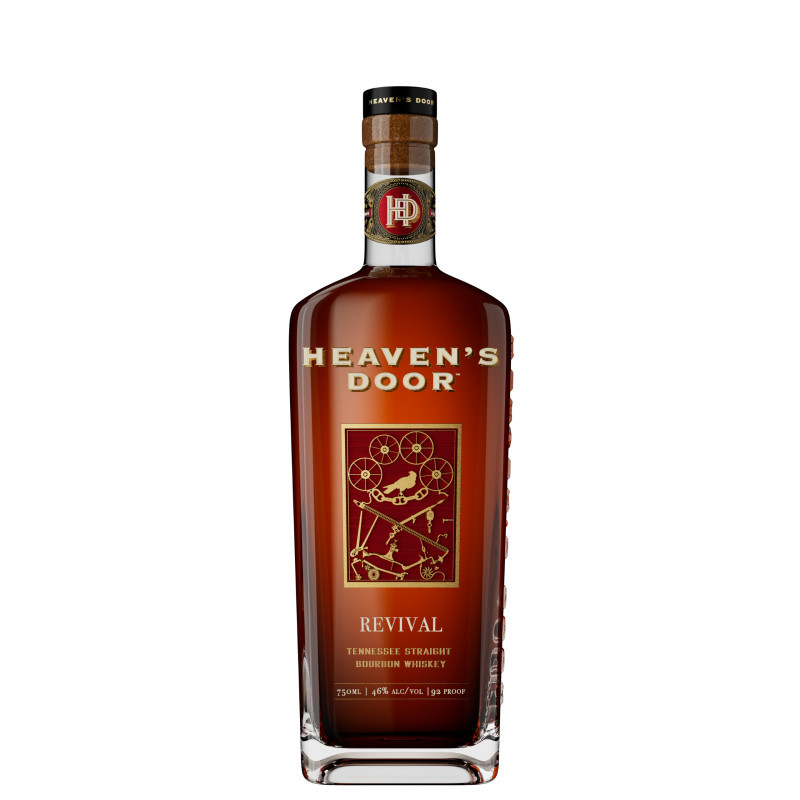 Heaven’s Door Straight Bourbon Whiskey is distilled and aged in Tennessee, for a minimum 5 years in new American oak barrels. The sour mash distillation process and non-chill filtered bottling allows this mature whiskey to remain consistent, as well as create reliable flavor profiles that come from being aged in single story warehouses.