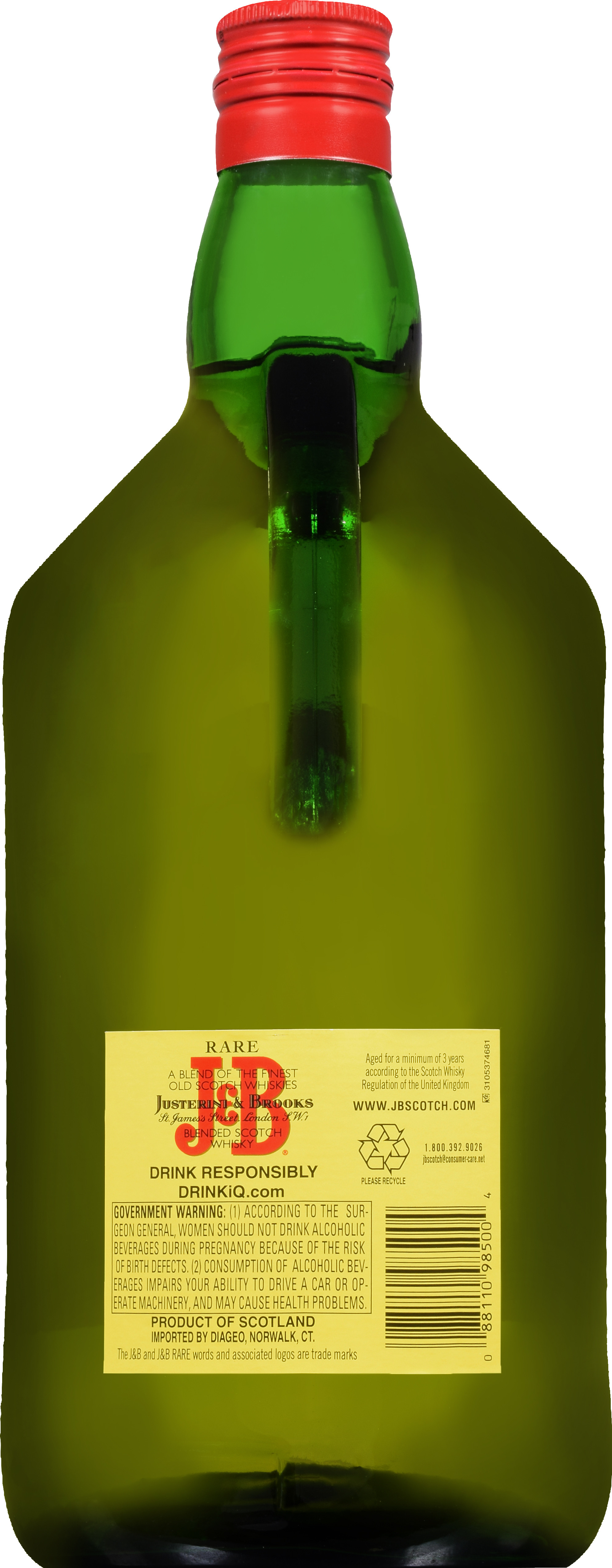 Sip the smooth and complex flavor of J&B Rare Blended Scotch Whisky. At the heart of J&B Rare are malt whiskies from Speyside, a region recognized as the superior area in Scotland for making single malt whisky. With a fruity, fresh quality to its taste, this is what also gives J&B its light color. Added to that are some of the finest grain whiskies Scotland has to offer, helping reveal the individual flavors of the various malts and the smooth character of J&B Rare. Perfect on its own or in a cocktail, mix with cola and pour over ice for a classic drink. Includes one 80 proof 1.75 L bottle of J&B Rare Blended Scotch Whisky. Please drink responsibly., One 1.75 L bottle of J&B Rare Blended Scotch Whisky, 80 proof, Distilled, blended and bottled in Scotland, Light-colored with a smooth and complex flavor, Fruity notes and smooth character