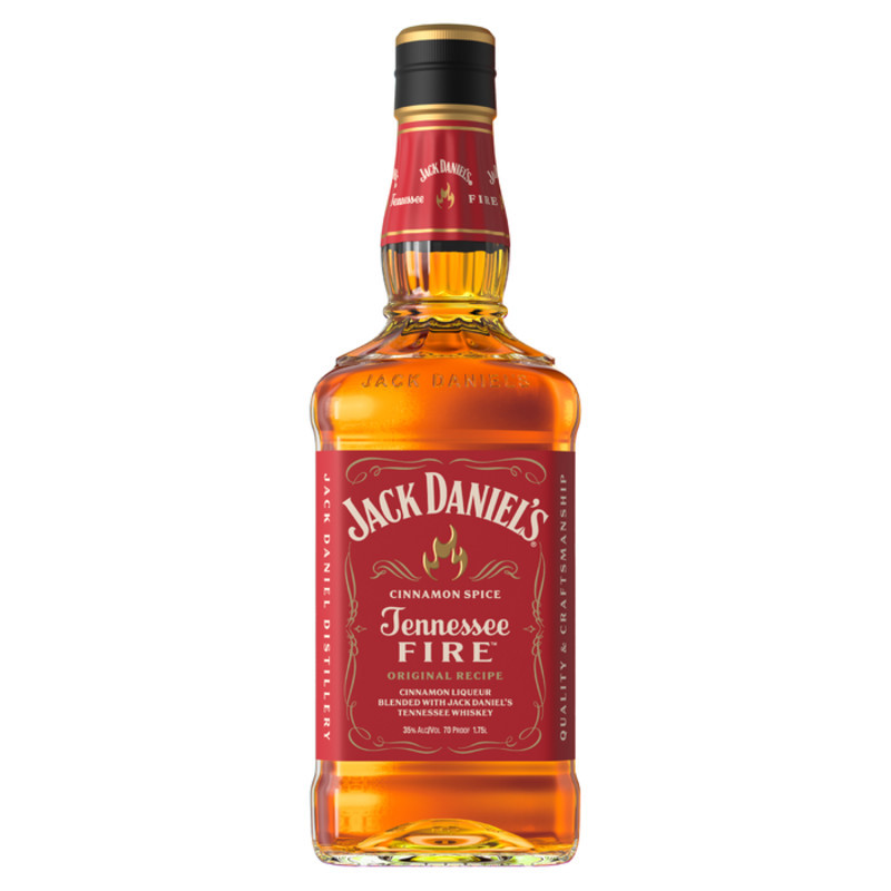 Jack Daniel's Tennessee Fire is a blend of Jack Daniel’s Tennessee Whiskey and cinnamon liqueur, creating a taste that’s one-of-a-kind and unmistakably Jack. The blend of Jack Daniel's Tennessee Whiskey mixed with a unique cinnamon liqueur delivers a surprisingly smooth finish with a cinnamon spice flavor. Try Jack Daniel's Tennessee Fire in alcohol drinks and cocktails, drink it as a chilled shot, or pair this liquor with a cool pint of hard cider for a balance of flavors. This whiskey is perfect for sharing with friends or enjoying during a relaxing night at home. With hints of cinnamon and the bold character of Jack, Jack Daniel’s Tennessee Fire offers a taste that's unexpected. Please Drink Responsibly.