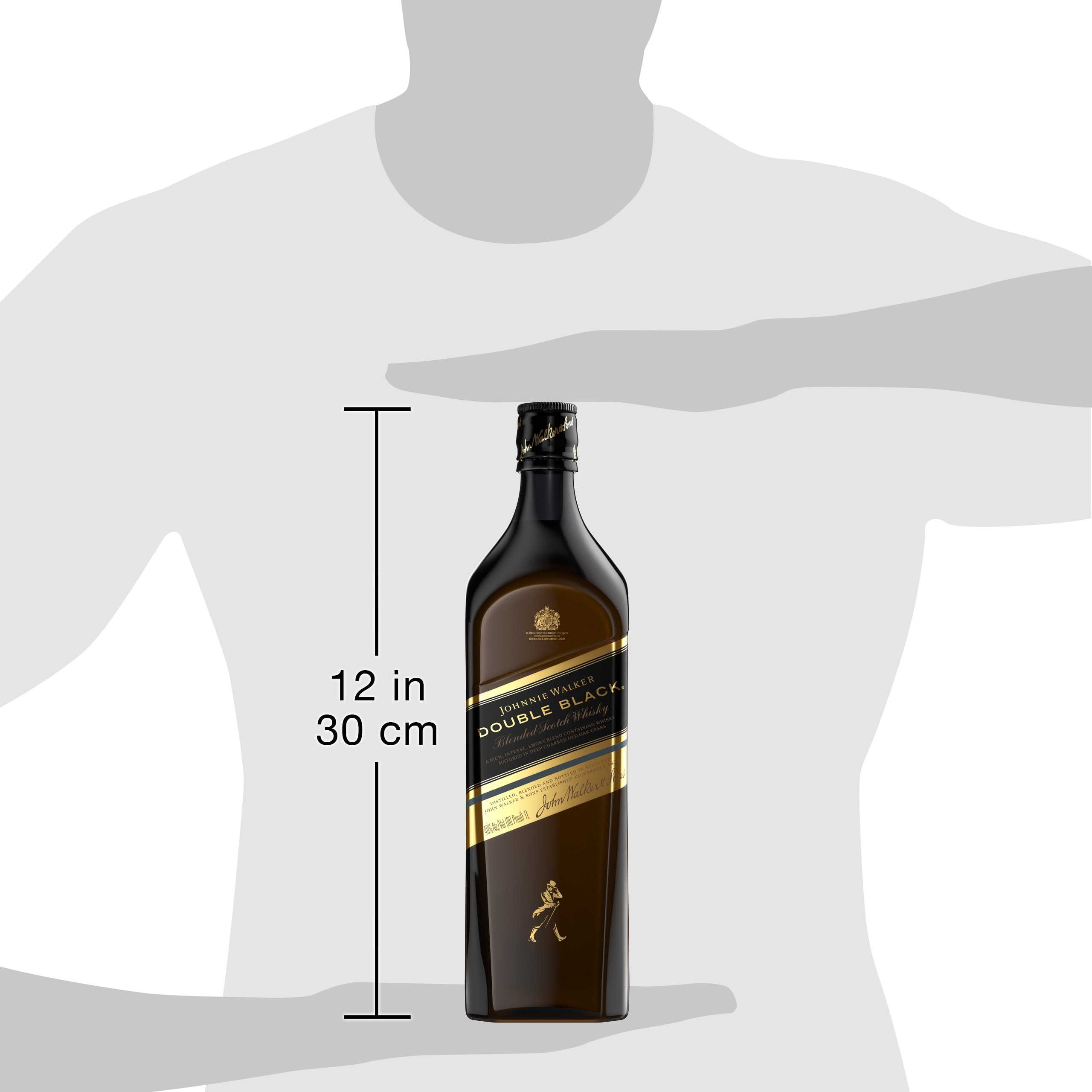 Indulge all of your senses with a smooth glass of Johnnie Walker Double Black Label Blended Scotch Whisky. Strongly influenced by powerful and peaty West Coast and Islay Single Malts, the intensity is immediately apparent with the taste of smoke and smoldering spices. An impressive blended Scotch to share, whatever the occasion. Perfect for a Highball cocktail. Johnnie Walker Double Black Label was awarded a Double Gold medal at the 2020 San Francisco World Spirits Competition and Johnnie Walker was recognized as one of the world's top-trending Scotch whiskies at the 2020 Drinks International awards. Includes one 80 proof 1 L bottle of Double Black Label Blended Scotch Whisky. Please drink responsibly., One 1 L bottle of Johnnie Walker Double Black Label Blended Scotch Whisky, 2020 San Francisco World Spirits Competition Double Gold Medal Winner, Perfect addition to your whisky collection, Perfect as a gift or for any celebration, Matured in heavily charred oak casks for a deeper character