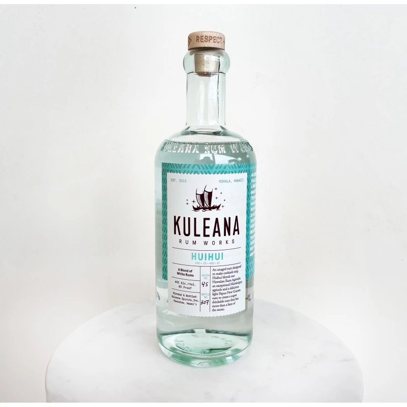 A blend of an unaged white rum from Papua New Guinea and two agricole rums from Martinique and Kohala, Hawaii