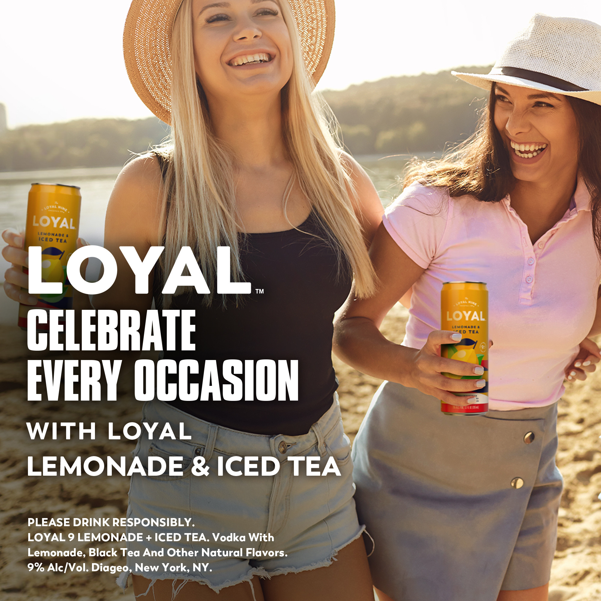 An easy to drink cocktail right at your fingertips, Loyal 9 Lemonade + Iced Tea Vodka Cocktail will bring new flavors to your day. With a sophisticated and refreshing taste, this stand out drink will become a crowd favorite. Rebelling against fake ingredients, this cocktail is unlike the rest made with real lemons and vodka at a 9% ABV. This cocktail is best enjoyed chilled or in a glass over ice. Real vodka. Real fruit. Real flavor. Includes four 9% alc./vol. 12 fl oz cans. Please enjoy responsibly!, Four 12 fl oz slim cans of Loyal 9 Lemonade + Iced Tea Vodka Cocktail, Best enjoyed chilled or over ice, Gluten free, Prepared ready-to-drink beverage, Made with real lemons and vodka, Real vodka, real fruit, real flavor