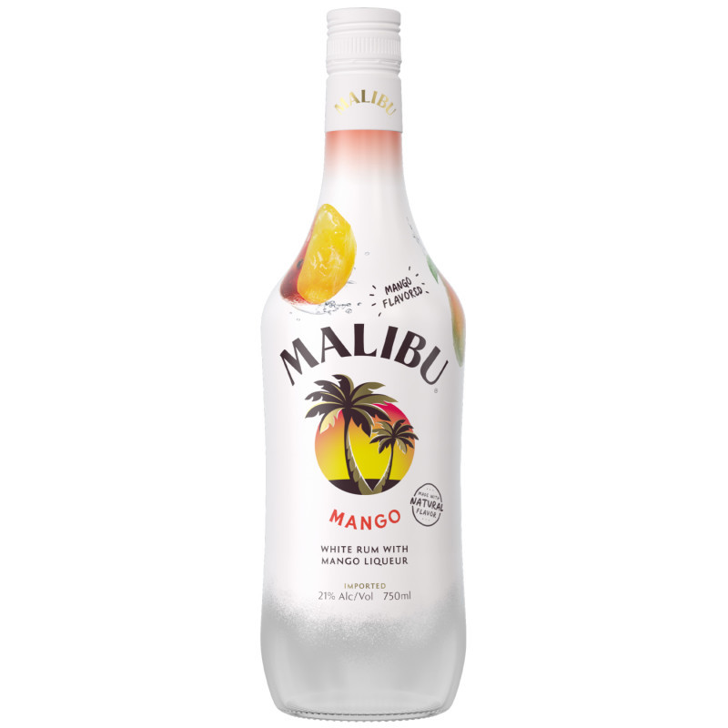 Malibu is one of the world's leading flavored rum spirits, delivering a smooth and sweet taste that complements all your favorite refreshing cocktails. Savor the delightful fusion of carefully aged white rum and coconut liqueur, expertly blended to create a luscious and exotic flavor profile. Whether you're lounging by the pool, hosting a beach party, or simply unwinding after a long day, Malibu is your go-to companion for moments of relaxation and celebration. Blend this liqueur with fresh strawberries and ice for a flavorful Strawberry Daiquiri, shake with orange juice and grenadine to enjoy a fruity Caribbean Sunrise, or keep things simple and try Malibu mixed with cranberry juice or cola. Don't forget to sample the liquor in a Pina Colada—this iconic cocktail is the ideal way to enjoy Malibu and experience its sweet and refreshing taste. Enjoy Responsibly.