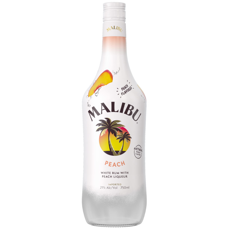Malibu is one of the world's leading flavored rum spirits, delivering a smooth and sweet taste that complements all your favorite refreshing cocktails. Savor the delightful fusion of carefully aged white rum and coconut liqueur, expertly blended to create a luscious and exotic flavor profile. Whether you're lounging by the pool, hosting a beach party, or simply unwinding after a long day, Malibu is your go-to companion for moments of relaxation and celebration. Blend this liqueur with fresh strawberries and ice for a flavorful Strawberry Daiquiri, shake with orange juice and grenadine to enjoy a fruity Caribbean Sunrise, or keep things simple and try Malibu mixed with cranberry juice or cola. Don't forget to sample the liquor in a Pina Colada—this iconic cocktail is the ideal way to enjoy Malibu and experience its sweet and refreshing taste. Enjoy Responsibly.