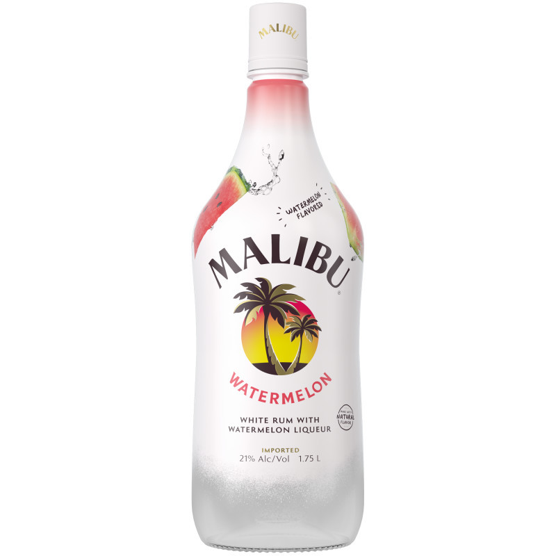 Malibu is one of the world's leading flavored rum spirits, delivering a smooth and sweet taste that complements all your favorite refreshing cocktails. Savor the delightful fusion of carefully aged white rum and coconut liqueur, expertly blended to create a luscious and exotic flavor profile. Whether you're lounging by the pool, hosting a beach party, or simply unwinding after a long day, Malibu is your go-to companion for moments of relaxation and celebration. Blend this liqueur with fresh strawberries and ice for a flavorful Strawberry Daiquiri, shake with orange juice and grenadine to enjoy a fruity Caribbean Sunrise, or keep things simple and try Malibu mixed with cranberry juice or cola. Don't forget to sample the liquor in a Pina Colada—this iconic cocktail is the ideal way to enjoy Malibu and experience its sweet and refreshing taste. Enjoy Responsibly.