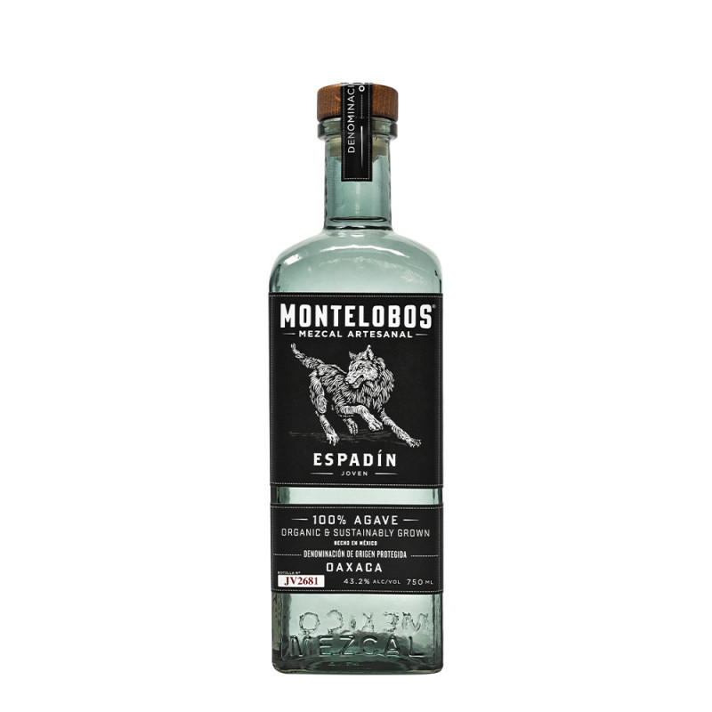 Born from centuries of mezcalero craft and enlightened by the methodical pursuit of perfection, Montelobos Espadin is an unaged joven mezcal, crafted from meticulously cultivated, 100% sustainably grown, organic agave Espadin.  An underground pit is filled with volcanic stone which is heated using 2 different woods which roasts the agave for 5 days. It is milled under the weight of a traditional single Cantera stone Tahona, and then wild fermented in open-air pine vats for up to 7 days. Following the artisanal method with firewood heating copper stills, the mezcal is small batch twice distilled to achieve a perfect balance of sweetness and subtle smoke. This artisinally produced joven mezcal is strikingly balanced and complex, with a bold integration between all the notes that mezcal has to offer. Montelobos Espadin is an experience unto itself.