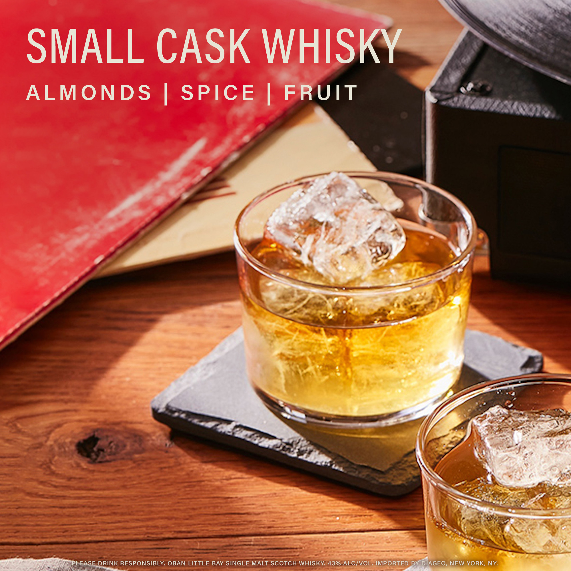Discover the distinct flavors of the islands of Scotland with Oban Little Bay Single Malt Scotch Whisky. Our 86 proof whisky holds orange zest and clove flavors with subtle notes of crisp green apple. Its intricate balance of flavors creates a long, rich finish with smooth traces of dark chocolate. The best of the Highlands and coastal influences, and centuries of local distilling tradition are what make our award-winning whisky so exquisite. Oban Little Bay Single Malt Scotch Whisky earned a Double Gold medal at the 2021 San Francisco World Spirits Competition. Best served neat in a tumbler, perhaps with a splash of cool spring water. Includes one 86 proof 750 mL bottle of Oban Little Bay Single Malt Scotch Whisky. Please drink responsibly., Includes one 750 mL bottle of Oban Little Bay Single Malt Scotch Whisky, Awarded a Double Gold medal at the 2021 San Francisco World Spirits Competition, 86 Proof, Perfect as a gift or for any celebration, Crafted using centuries of West Highland distilling tradition, Holds orange zest and clove flavors with subtle notes of crisp green apple followed by long, rich finish with dark chocolate notes