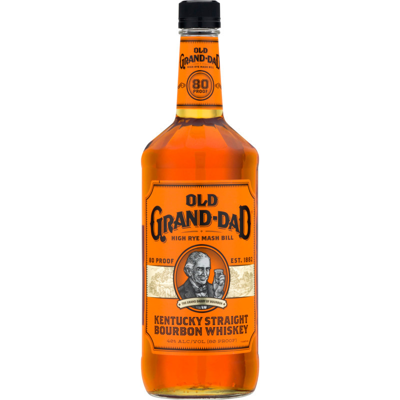 Old Grand-Dad was a distiller named Basil Hayden who made his name by distilling a bourbon whiskey made with a higher percentage of rye. Basil Hayden passed along the art of distilling to his son and then, in turn, to his grandson. It was the third-generation distiller, Colonel R.B. Hayden, who honored his grandfather by naming his justly-famed whiskey "Old Grand-Dad." First bottled in 1882, Old Grand-Dad is specifically formulated with more rye for a lighter, spicier flavor. The traditional 86-proof bourbon offers sweet, sour, and woody notes with dashes of spice and caramel. During Prohibition, Old Grand-Dad was produced by a pharmaceutical company, the American Medicinal Spirits Co., and was one of the few distilled spirits permitted to be prescribed as medicine. With notes of oak and fruit on the palate, enjoy Old Grand-Dad Bourbon neat, on the rocks, or in a classic Old Fashioned or Manhattan.