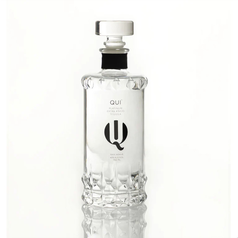 QUI is made in small batches in the highlands of Jalisco, Mexico. After being aged for three and a half years in hand-selected American Whiskey and French Bordeaux barrels, QUI is filtered and redistilled to create the world's first platinum extra-añejo tequila. These years of maturation give QUI the rare and highly coveted "extra-anejo" designation, as well as its signature hazelnut, vanilla, and butterscotch characteristics with an incredibly smooth finish.