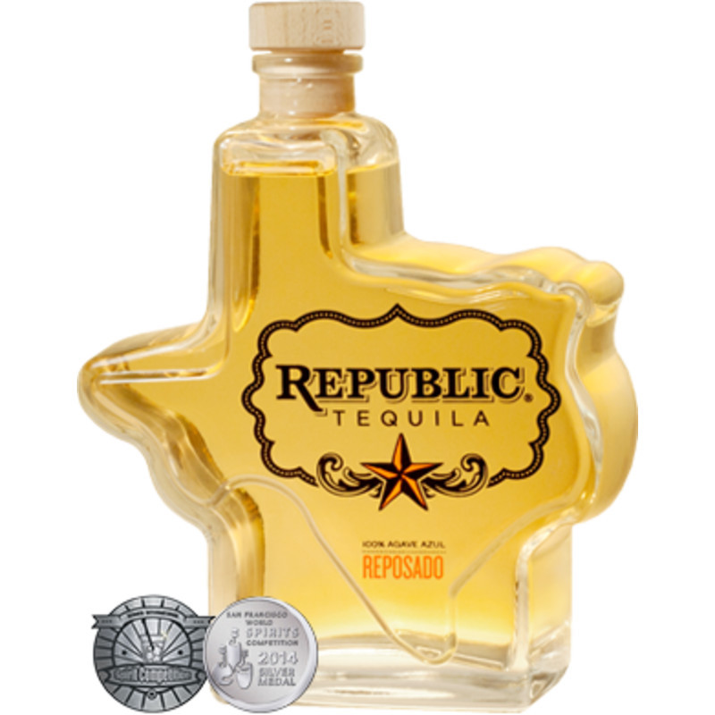 Republic Reposado Tequila is aged for seven months in American White Oak bourbon barrels. This aging process allows the tequila to take on the complex characteristics of the oak barrels, while still keeping the sweet properties of the agave plant. Reposado starts with a burst of apple and eucalyptus, with a long finish of oak and mint.