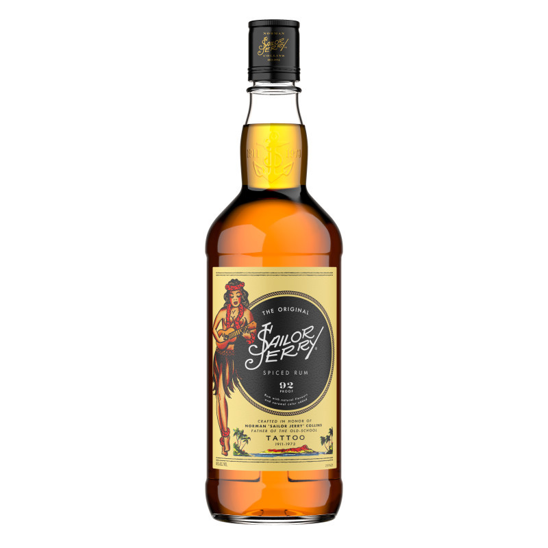 We craft our rum by going out of our way to find the best Caribbean rums to make Sailor Jerry Spiced Rum. The ones that make the cut are blended together to create the ideal base for our unmatched recipe of natural spices. Our 92 proof spirit is historically accurate. In fact, the term “proof” comes from the method of reassuring sailors that their rum has not been watered down. A ship's captain would take a ladle of rum, add gunpowder and ignite it to provide his crew with a proof of the integrity of their rum. Sailor Jerry Rum was created in honor of Norman “Sailor Jerry” Collins, the undisputed father of the old school tattoo and a true independent spirit.