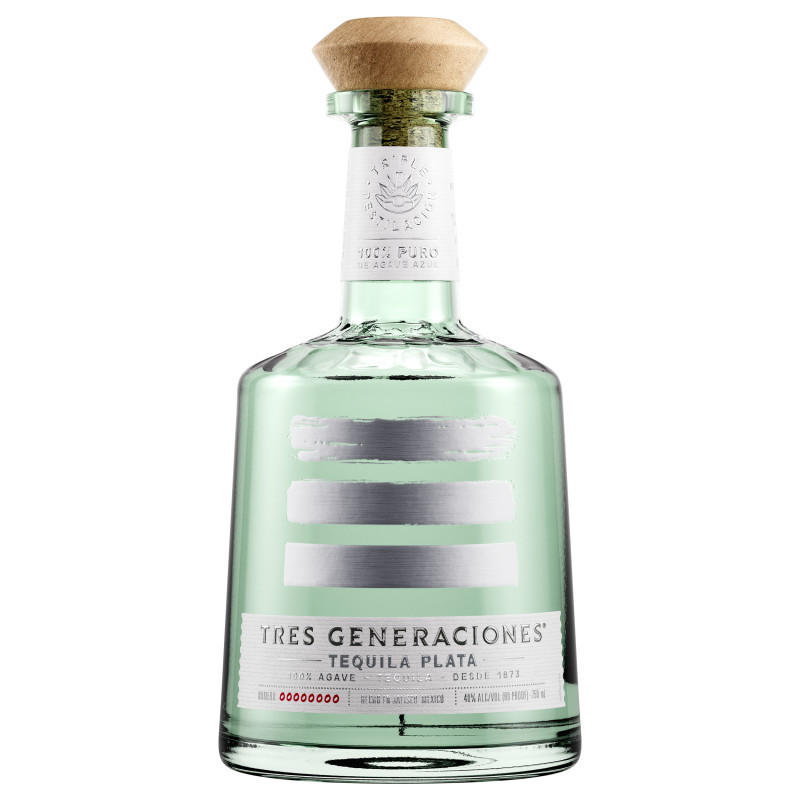 Tres Generaciones Plata Tequila is a triple-distilled tequila made from 100% hand-selected blue agave. Tres Generaciones Plata is an un-aged, crystal clear tequila with a unique, pure agave taste and background of herbs. This plata tequila features a clean, cool finish with lingering white pepper. Whether enjoyed neat, on the rocks, or in classic cocktails. Tres Generaciones Plata offers clean, smooth flavor in every sip. Combine with grapefruit soda for an elevated paloma, or enjoy simply with soda water and lime to experience the layered flavor this tequila offers. The 750 ml bottle of tequila is 40% alcohol by volume and should be enjoyed responsibly.