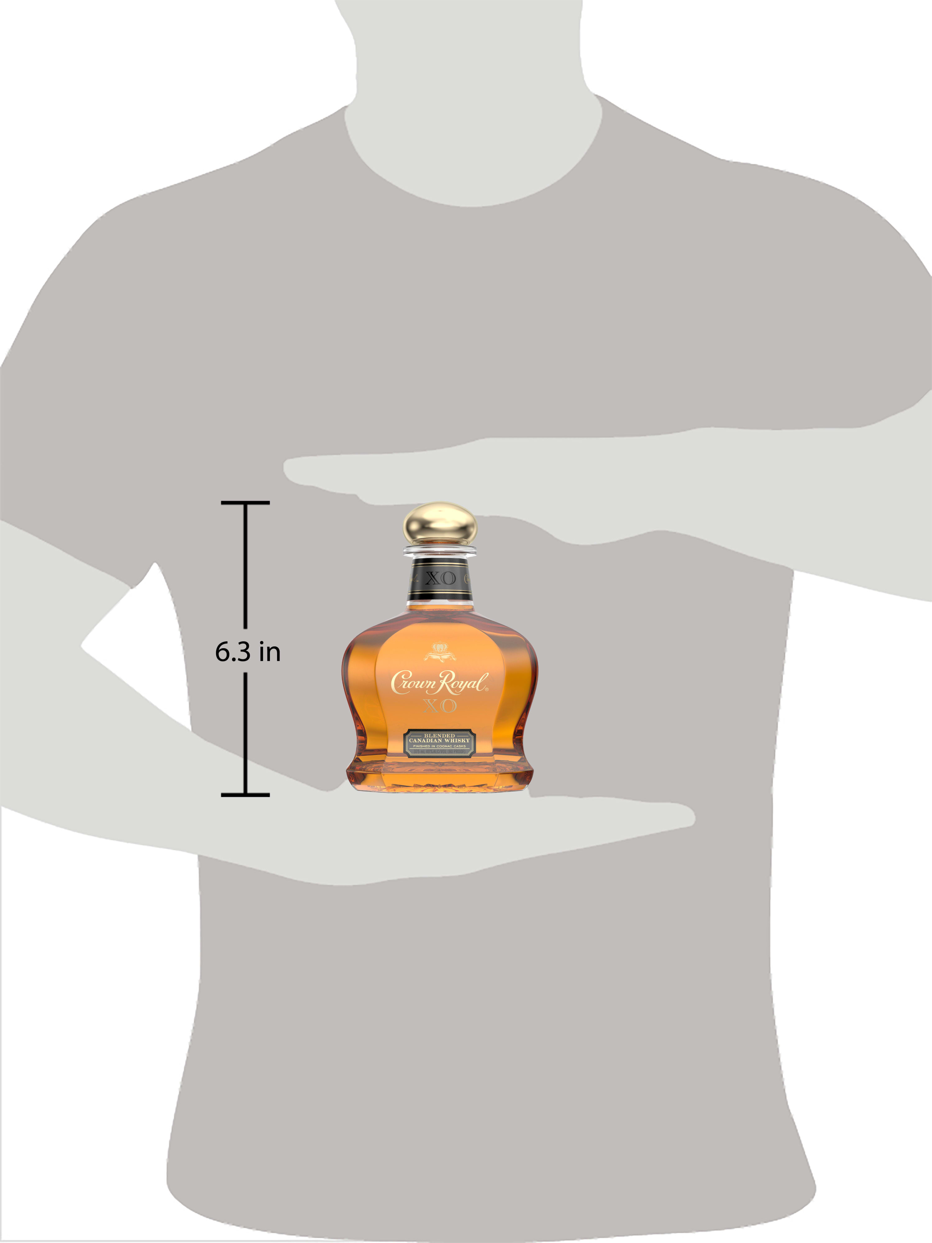 Unwind in luxury with a glass of Crown Royal XO Blended Canadian Whisky. Balanced with hints of vanilla, spice and rich dried fruit, our XO whisky is blended with our finest whiskies and finished in cognac casks. Made with the signature smoothness of traditional Crown Royal, our whisky is matured to perfection and will enhance any cocktail party or celebration. Simply serve in a chilled glass for a refreshing tasting whisky neat. Crown Royal XO Blended Canadian Whisky earned a gold medal at the 2021 San Francisco World Spirits Competition. Includes one 80 proof 375 mL bottle of XO Blended Canadian Whisky. Please drink responsibly., One 375 mL bottle of Crown Royal XO Blended Canadian Whisky, 2021 San Francisco World Spirits Competition Gold Medal Winner, Perfect as a gift or for any celebration, Meticulously blended with our finest whiskies, Robust, full-bodied blend of 50 rare Canadian whiskies finished in cognac casks, Balanced with hints of vanilla, spice and rich dried fruit for a refined flavor