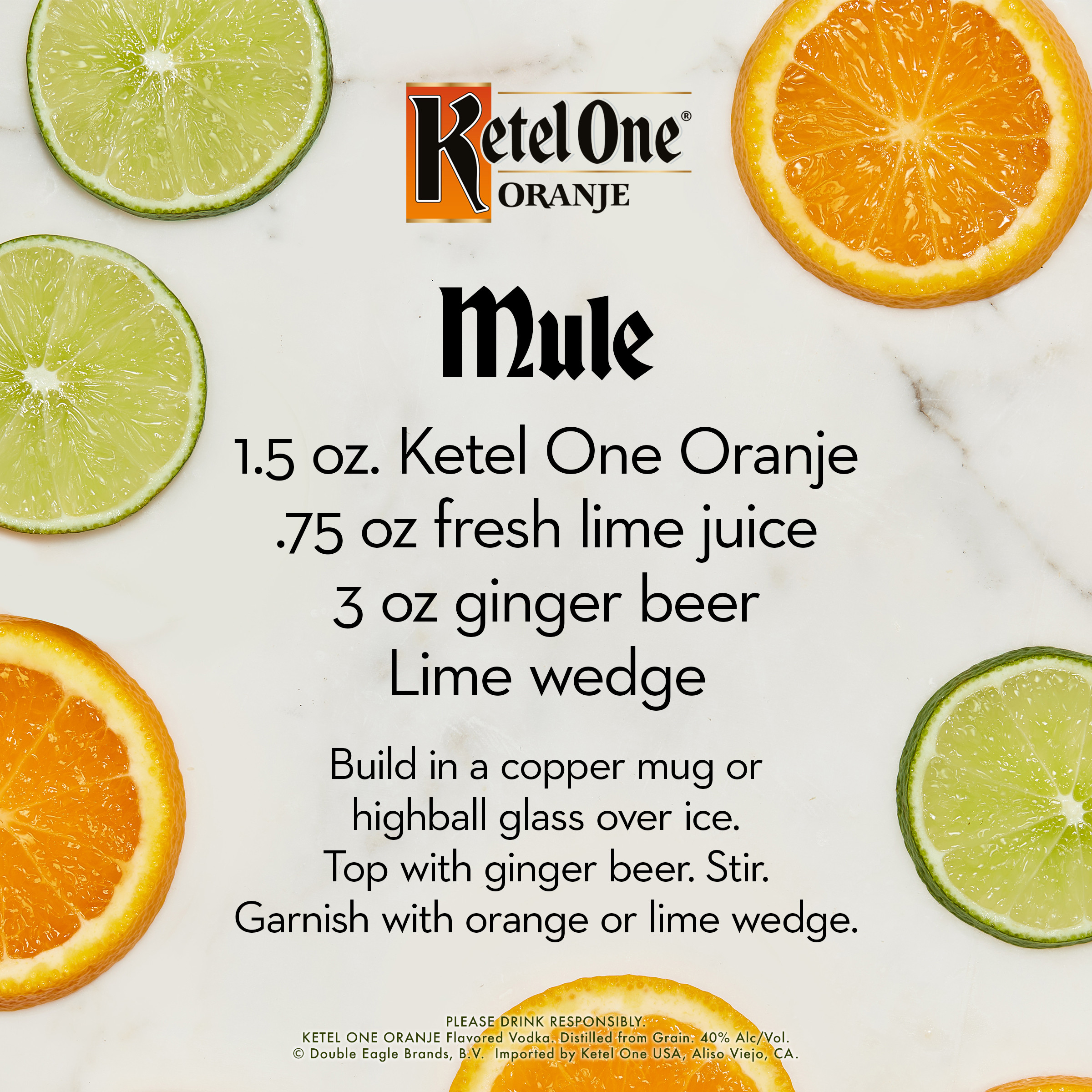 There's no substitute for natural flavor, that's why when we make Ketel One Oranje, we start by sourcing the world's finest fresh oranges and mandarins. Then, with the greatest care, we extract their flavor and infuse it into our vodka to deliver unmistakable notes of delicious ripe orange on the nose and the sweet citrus tang of juicy mandarin on the tongue. It's a unique combination truly worthy of the Nolet family name. Our 80 proof vodka is meticulously crafted using non-GMO grain for smoothness and is distilled in copper pot stills for a unique and refreshing tasting finish. This vodka is perfect for sipping on its own or added with your favorite cocktail. Simply fill a rocks glass with ice and add orange bitters, club soda and orange wheels for a delicious Ketel One Oranje Triple O. Includes one 80 proof 1.75 L bottle of Ketel One Oranje Flavored Vodka. Please drink responsibly., One 1.75 L bottle of Ketel One Oranje Flavored Vodka, Family made, Meticulously crafted using exclusively 100% non-GMO grain, Distilled in traditional copper pot stills, Perfect as a gift or for any celebration