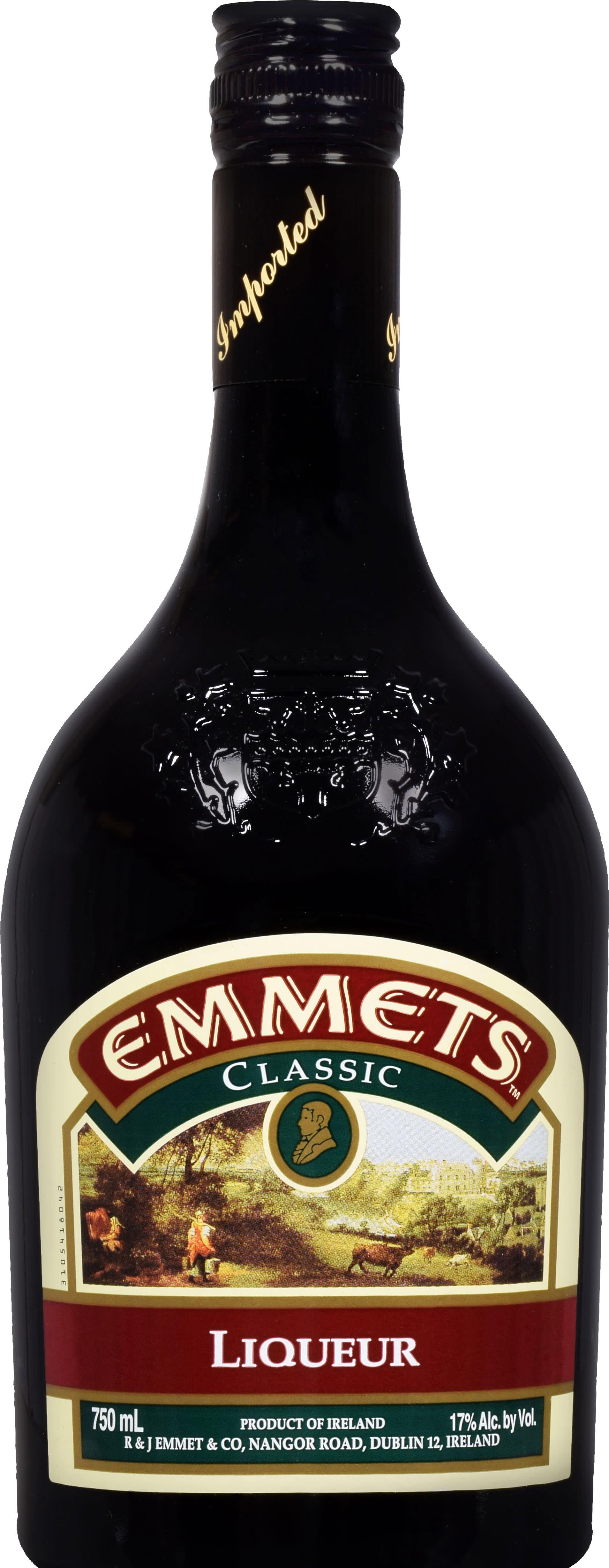 Decadence with an edge is the best way to describe Emmet's Liqueur. The sweet and creamy flavor of vanilla pairs excellently with coffee, dessert or sipped on its own. Made in Ireland from quality ingredients, this 34 proof liqueur is perfect for any celebration. Perfect for a coffee cocktail. Includes one 34 proof 750 mL bottle of Emmet's Liqueur. Please drink responsibly., One 750 mL bottle of Emmet's Liqueur, 34 Proof, Perfect for any celebration, Made in Ireland from quality ingredients, Perfect for mixed drinks, Sweet and smooth flavor