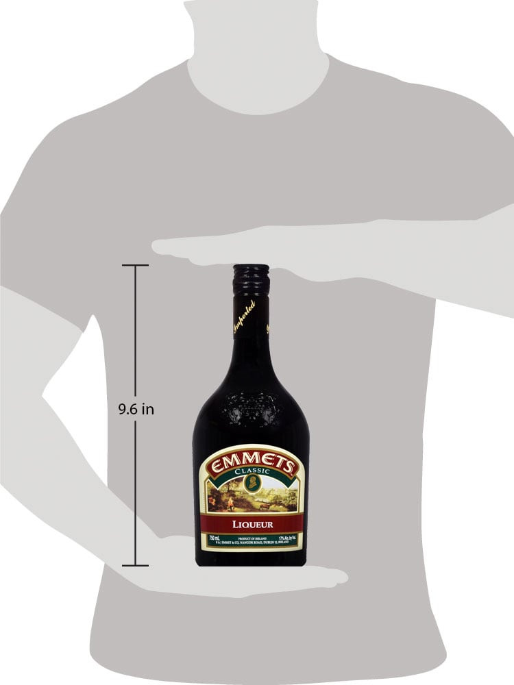 Decadence with an edge is the best way to describe Emmet's Liqueur. The sweet and creamy flavor of vanilla pairs excellently with coffee, dessert or sipped on its own. Made in Ireland from quality ingredients, this 34 proof liqueur is perfect for any celebration. Perfect for a coffee cocktail. Includes one 34 proof 750 mL bottle of Emmet's Liqueur. Please drink responsibly., One 750 mL bottle of Emmet's Liqueur, 34 Proof, Perfect for any celebration, Made in Ireland from quality ingredients, Perfect for mixed drinks, Sweet and smooth flavor
