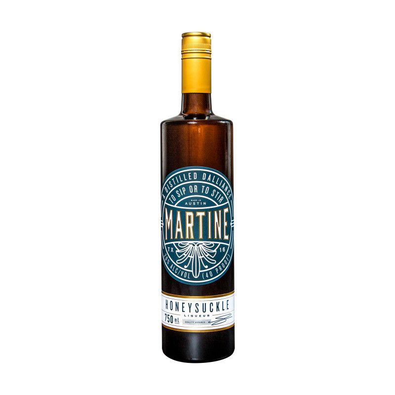 The first and only honeysuckle liqueur on the market, Martine was created to capture not only the flavor of honeysuckle, but its distinctive aroma. A distilled dalliance with a bouquet of honeysuckle blossoms and opulent notes of nectarine and vanilla.