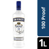 Serve up smooth taste when you pour Smirnoff 100 Proof Vodka at your next cocktail party. Each batch is Kosher Certified and distilled from premium  grain. Triple distilled and 10 times filtered for a uniquely smooth and full-bodied finish, this gluten free vodka is perfect for enjoying on the rocks or mixed into your favorite cocktails. Simply mix this triple distilled vodka with ginger beer and lime juice for a classic Moscow Mule, add it to your go-to martini recipe, or use it to serve up a robust Bloody Mary at your next brunch celebration. Includes one 1 L bottle of Smirnoff 100 Proof Vodka. Please enjoy responsibly., One 1 L bottle of Smirnoff 100 Proof Vodka, Perfect as a gift or for any celebration, Certified Kosher and gluten free, A uniquely smooth and full-bodied finish