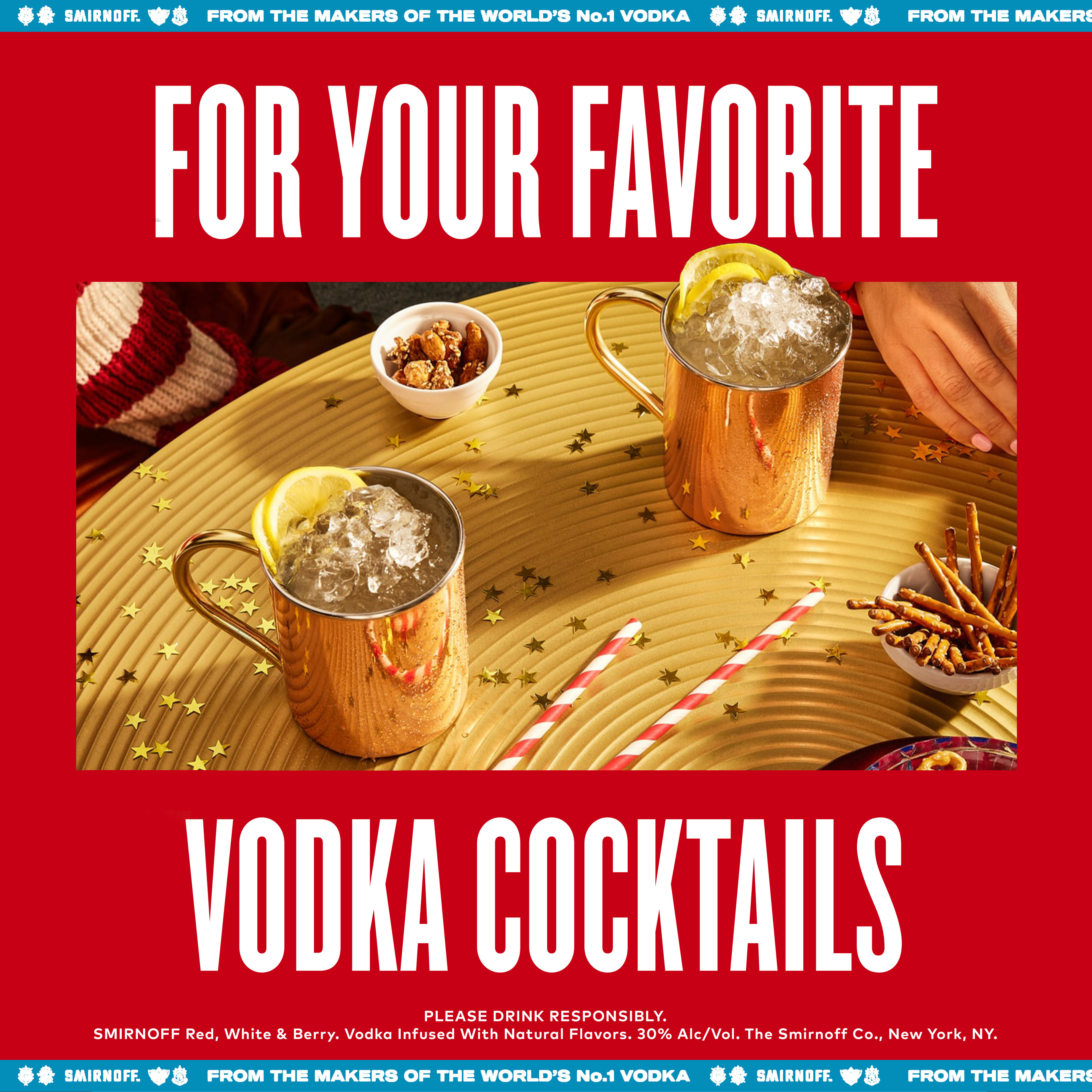 What better way to celebrate freedom than with a patriotic spirit like the limited edition Smirnoff Red White & Berry? Infused with a delicious blend of cherry, citrus and blue raspberry, this gluten-free spirit is ideal for toasting special occasions and works just as well in vibrant cocktails. Mix Smirnoff Red, White & Berry with pink lemonade and garnish with strawberries and lemon for a refreshing-tasting, summery punch. Includes one 60-proof 1 L bottle of Smirnoff Red White & Berry. Please enjoy responsibly., One 1 L bottle of Smirnoff Red, White & Berry, Awarded a platinum medal at the 2019 SIP Awards, 60 Proof - with a spirited and full-bodied profile, Ideal for toasting, gifting, and enhancing festivities, Kosher Certified and gluten-free, Enjoy on the rocks or mix to create celebratory cocktails, From the Makers of the World's No. 1 Vodka, A vibrant infusion of zingy citrus, fruity cherry, and sweet blue raspberry flavors.