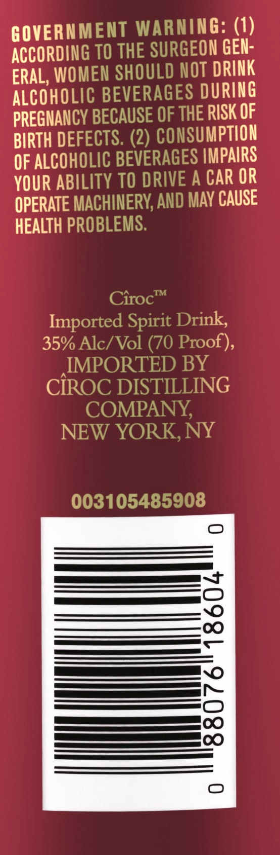 Make this holiday season luxurious and decadent with the sweet and fruity flavor of CIROC Limited Edition Pomegranate. Our rich tasting, award-winning spirit is made with vodka distilled five times from fine French grapes and finished in a tailor-made copper pot still in Southern France. This vodka is masterfully infused with a distinctive blend of pomegranate and other natural flavors, making way for a silky-smooth drinking experience. With notes of juicy red berries and hints of fresh strawberry mingling with bursts of sweet and fruity pomegranate, our luxurious blend is an opulent addition to any holiday party. Simply mix with cranberry juice and garnish with a lime wedge for a signature Pomegranate Passion cocktail. CIROC Ultra-Premium Vodka was named One of the Worldâ€™s Best-Selling Vodkas at the 2020 Drinks International awards. Includes one 70 proof, 750 mL bottle of CIROC Limited Edition Pomegranate. Please drink responsibly., One 750 mL bottle of CIROC Limited Edition Pomegranate, Perfect as a gift or for any celebration, Finished in a tailor-made copper pot still in Southern France, Luxurious holiday gift for friends, hosts or yourself, Masterfully infused with the taste of pomegranate and other natural flavors, Made with vodka distilled five times from fine French grapes