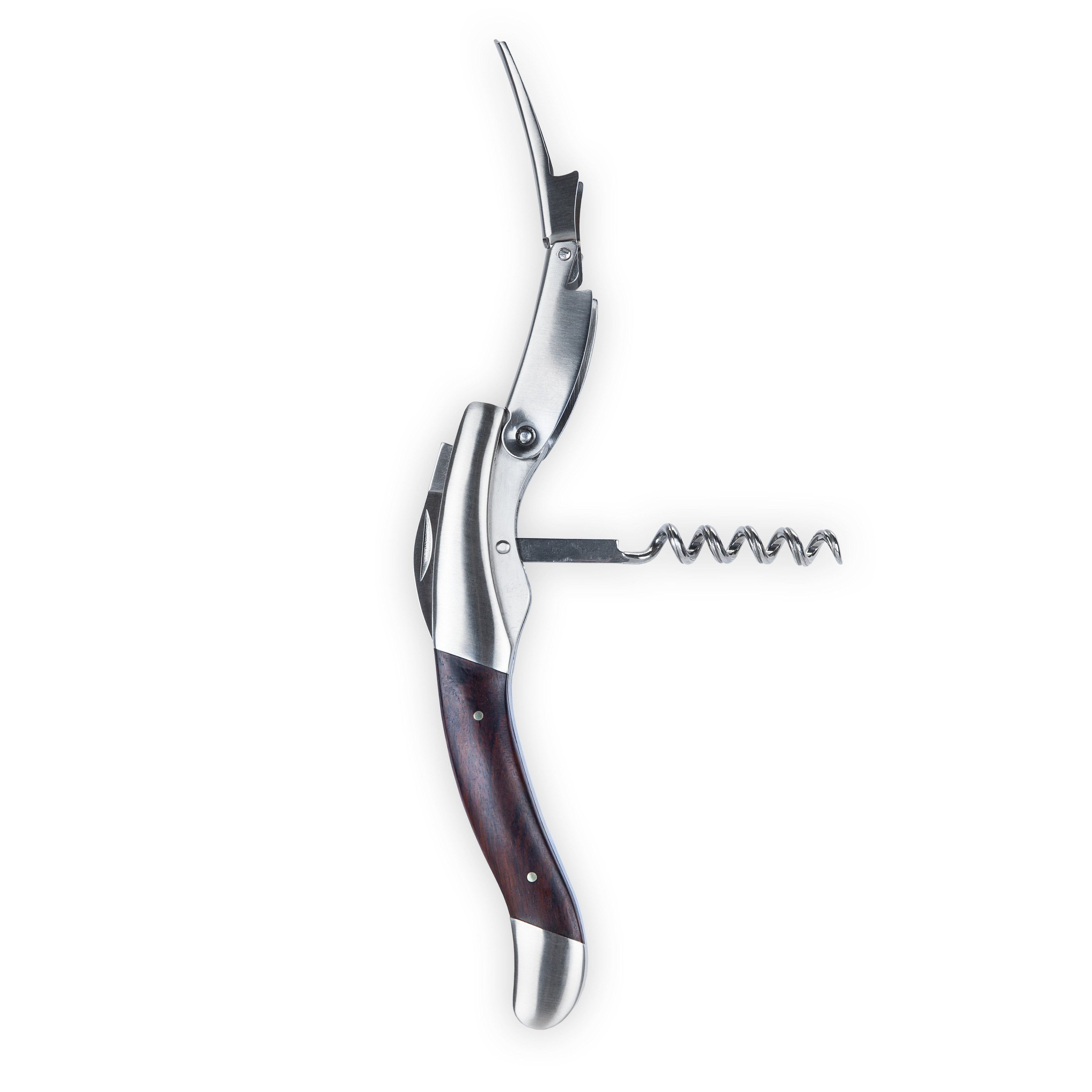 Admiral™ Oversized Double Hinged Corkscrew in Stainless Steel by Viski®