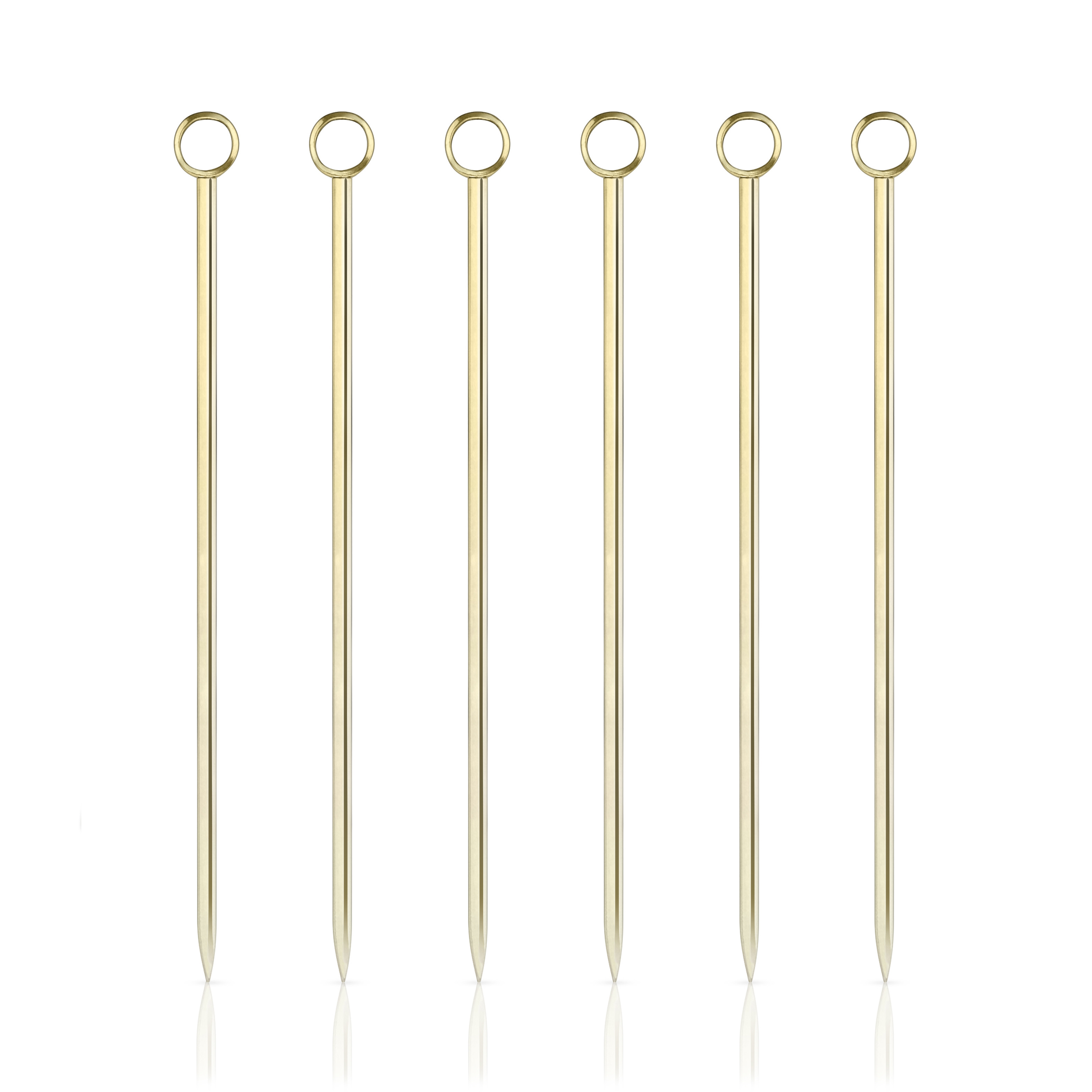 Belmont Cocktail Picks in Gold Set of 6 by Viski®