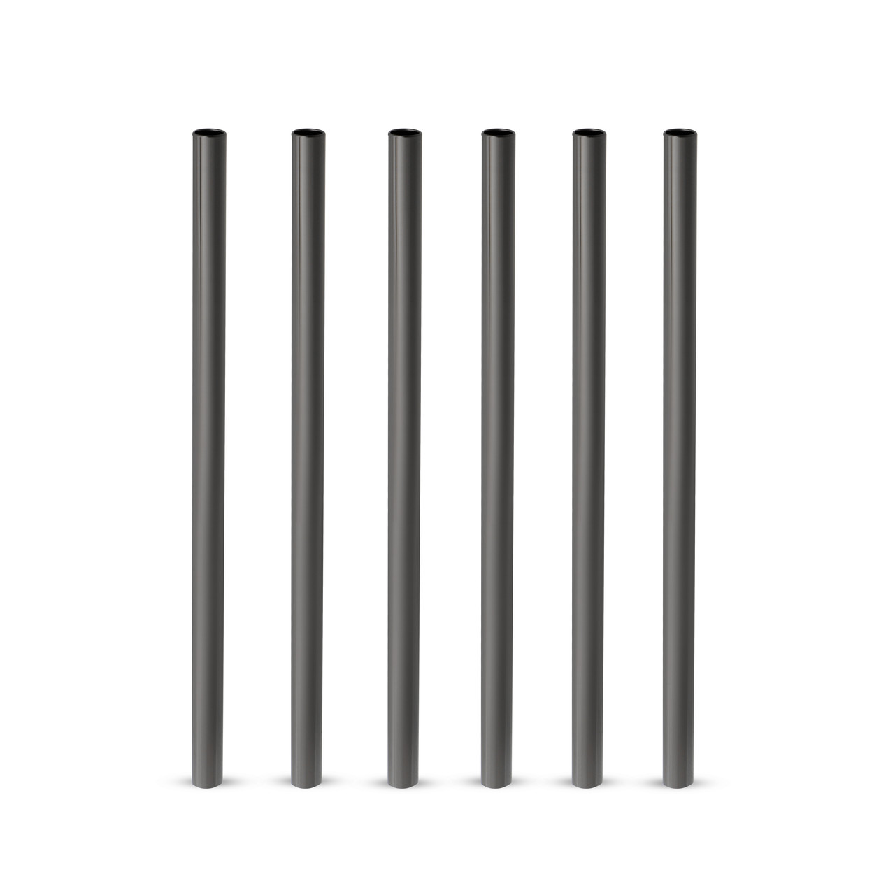 Warren Stainless Steel Lowball Straws in Gunmetal Set of 6 by Viski®