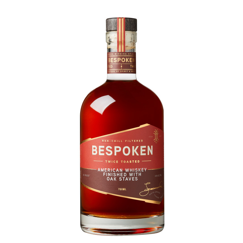 Twice-toasted Bespoken American Whiskey is the perfect balance of spirit and wood. First it is masterfully blended using mesquite-smoked American single malt and then finished with twice-toasted fine oak staves. The result is a spirit ripe with notes of candied figs and butterscotch, with a distinct yet subtle smoky finish. With the utmost respect for the vanguard artisans who came before us, Bespoken Spirits re-purposes the natural elements of heritage to elevate sustainability standards in premium spirits.