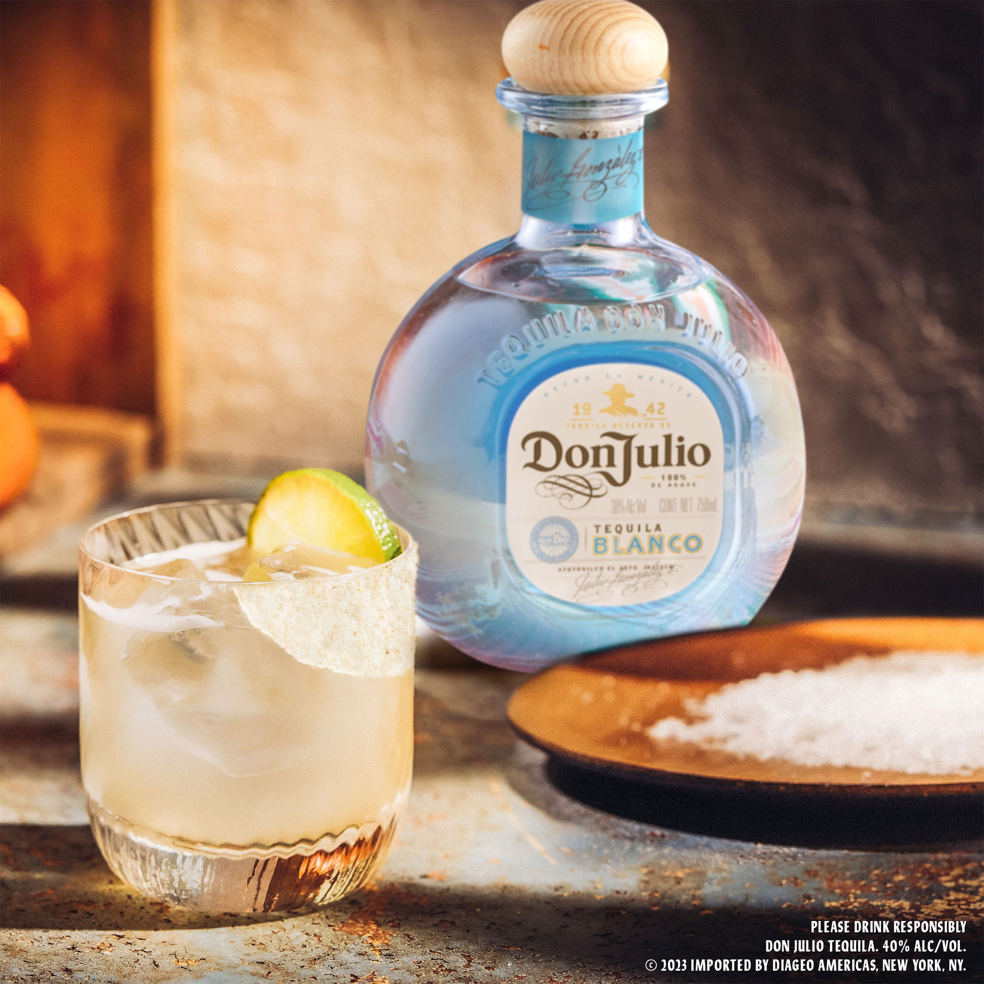 Using the finest blue agave plant and a time-honored distillation process, Don Julio Blanco Tequila is tequila in its truest form. Commonly referred to as â€œsilverâ€ tequila, the crisp agave flavor and clean, dry finish make our blanco tequila an essential component to a variety of innovative drinks. This luxury tequila is double-distilled and made from pure unaged agave, making it perfect for any celebration. Don Julio was named One of the Top Trending Tequilas at the 2020 Drinks International awards. Best enjoyed in a Don Julio Paloma. Includes one 80 proof 1 L bottle of Blanco Tequila. Please drink responsibly., Includes one 80 proof 1 L bottle of Don Julio Blanco Tequila, Double Gold Award Winner at the 2024 San Francisco World Spirits Competition, 80 Proof, Perfect as a gift or for any celebration, Gluten-Free, Best served in a Don Julio Paloma, Made with 100% Blue Weber Agave, Unaged and double-distilled