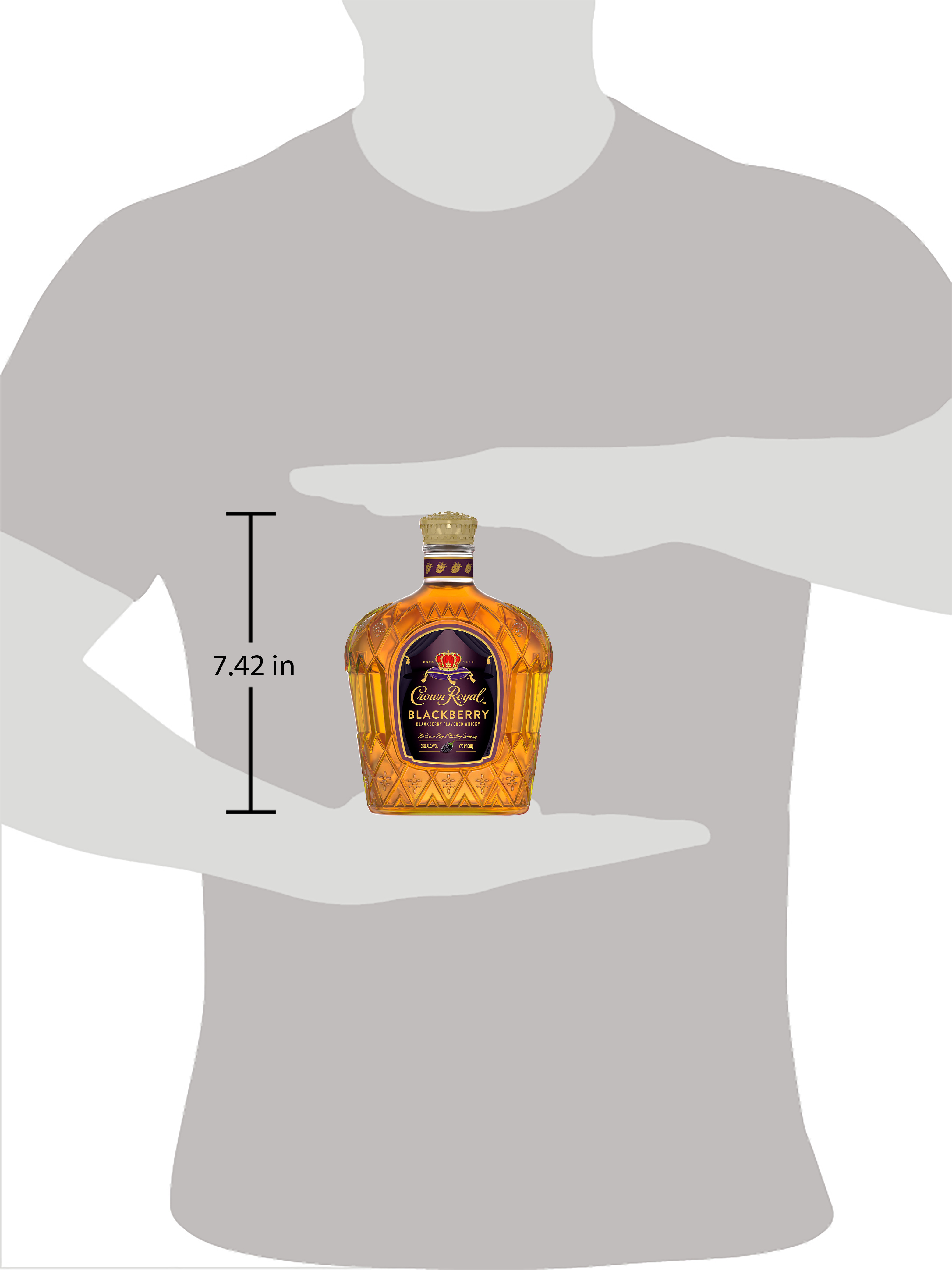 Unwind in luxury with our limited edition Crown Royal Blackberry Flavored Whisky. For this delicious alcohol blend, Crown Royal whiskies are carefully selected by our master blender and infused with the juicy flavor of fresh blackberries. This vibrant whisky has luscious flavors of blackberry mixed with the distinctive smoothness of Crown Royal. Best enjoyed in a royal blackberry lemonade. Includes one 70 proof 750 mL bottle of Crown Royal Blackberry Flavored Whisky. Please drink responsibly., Includes one 750 mL bottle of Crown Royal Blackberry Flavored Whisky, 70 Proof, Perfect for any summer celebrations or alcohol gifts, Best served in a Royal Blackberry Lemonade Cocktail, A limited edition whisky to complement all of your gatherings, Tasting notes of fresh blackberries complementing the signature richness of Crown Royal Blended Whisky