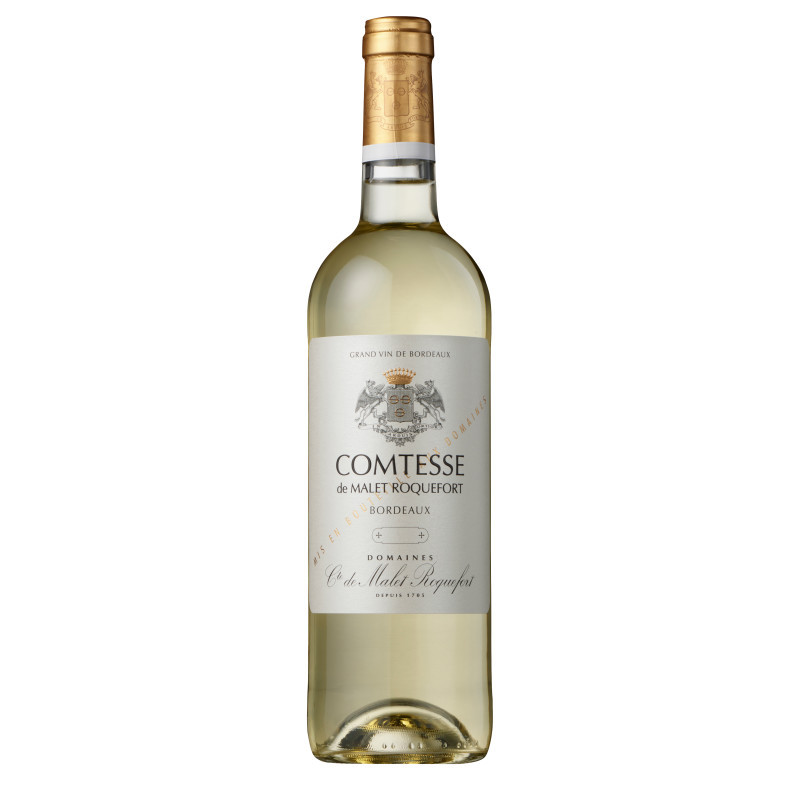 Comtesse De Malet Roquefort, Bordeaux Blanc 2020, 750 mL, 12 Bottles Per Case