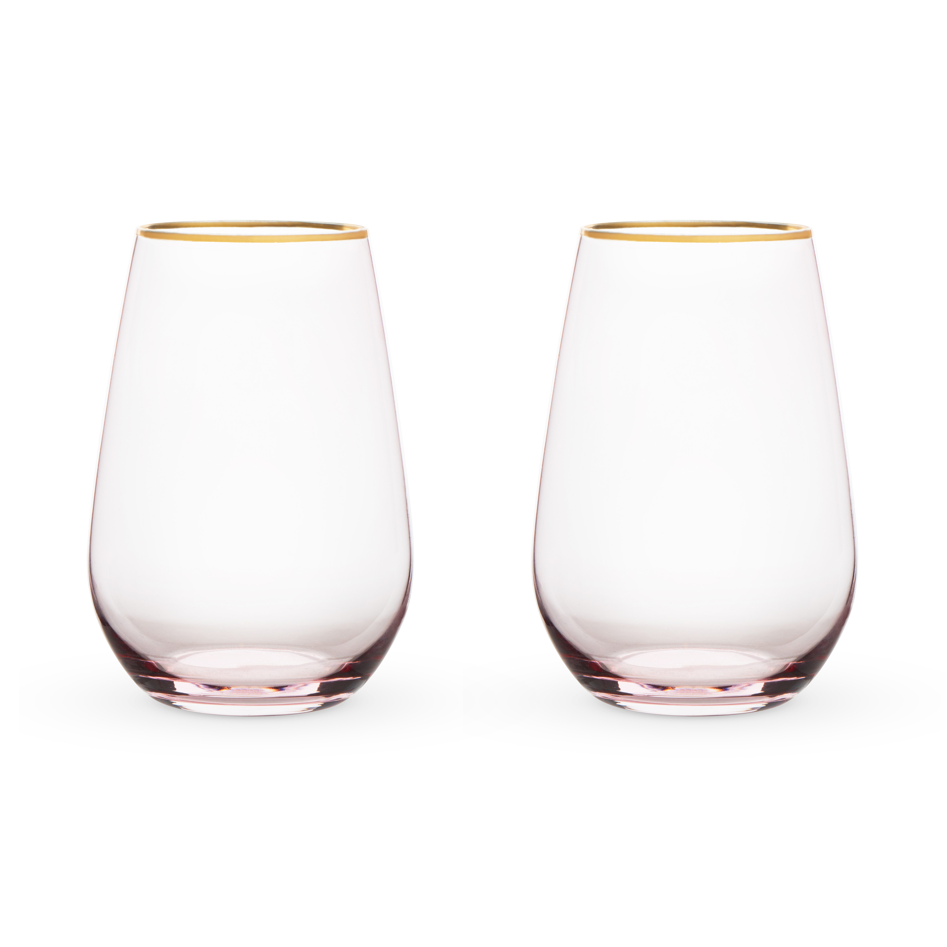 Rose Crystal Stemless Wine Glass (Set of 2)