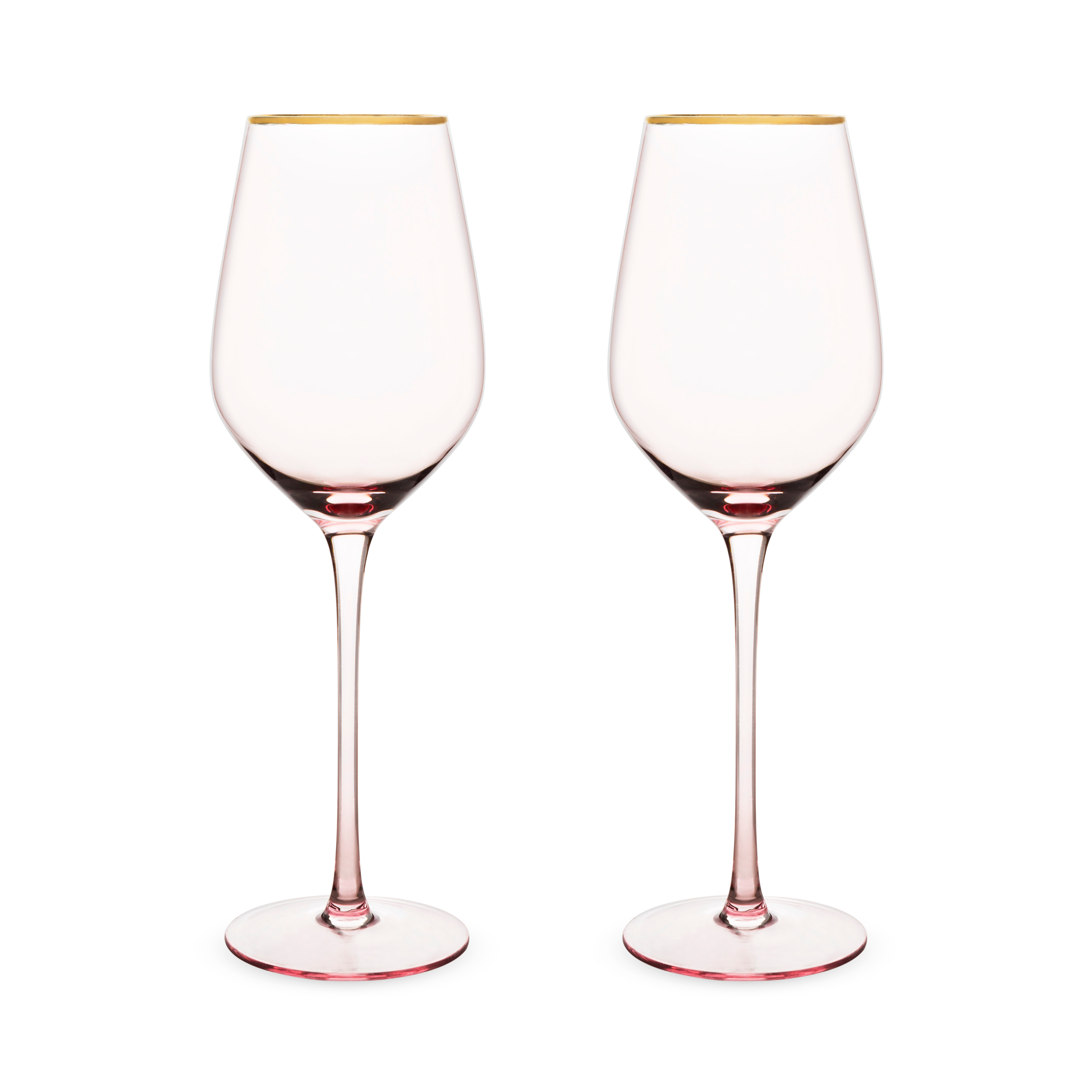 Rose Crystal White Wine Glass Set (Set of 2)