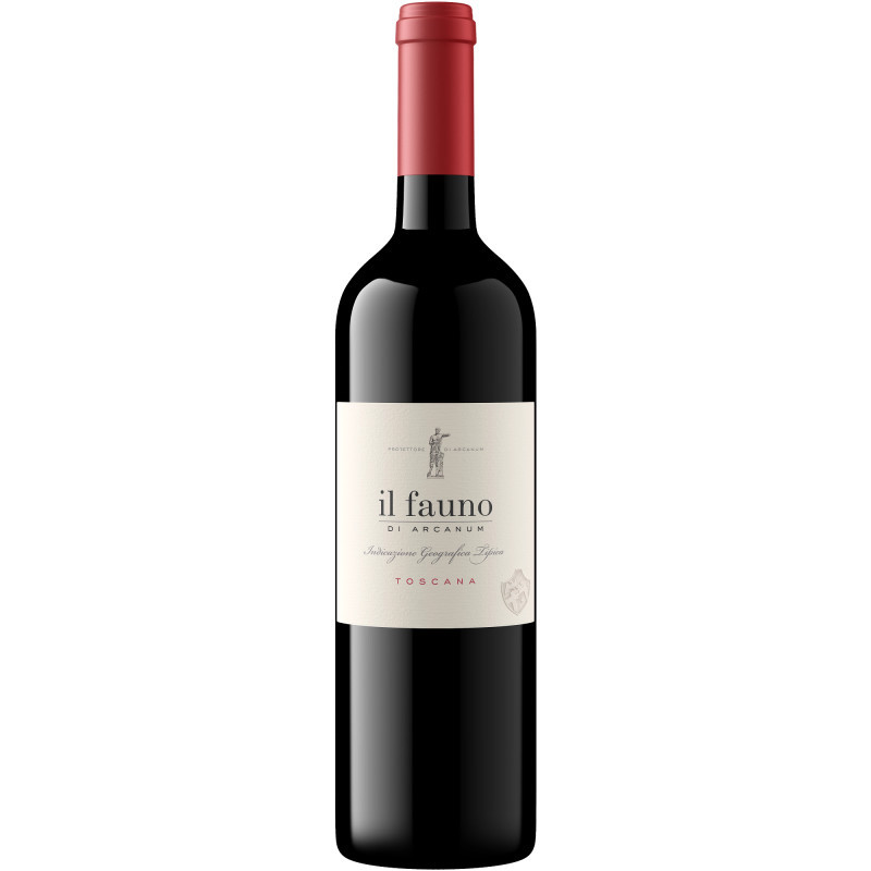 Il fauno is a red wine blend made from international varieties Merlot, Cabernet Sauvignon, Cabernet Franc, and Petit Verdot. This blend is sourced from vineyard blocks located in the lower section of the estate, in a warmer, exposed subsection and produces wines that tend to be voluptuous and lush. This wine will age gracefully for a decade or more. This wine embodies the diversity of the estate.

This classic red wine features aromas of cypress, forest floor and baking spices, balanced by dark fruit, blood orange, dark chocolate and tobacco. The mouthfeel has silky tannins and a smooth finish.

This Red Wine has a Cork closure.

Alcohol Content: 14.5%

Pair with beef sugo, lamb chops, hard aged cheese and rich tomato sauces.

Il fauno is sourced primarily from the Arceno di Sotto, Arceno Curva, Colombaio and San Giovanni Merlot varietal blocks, which form the heart of the blend. These vines ripens early and the soils possess a significant amount of clay with good water retention. Sunshine and mild temperatures allow the fruit plenty of time to ripen on the vine, leading to lush Merlot and spicy Cabernet Franc components.

Colombaio vineyard was also one of the first vineyards to be planted, in 1996. The soil is mostly loamy sand with a low acidity (pH 6) and some presence of sandstone. Elevation is 380 meters (1250 feet) above sea level.
The wine is aged in French oak for 10-12 months, depending on vintage. Pierre Seillan has spent the past five decades perfecting his micro-cru philosophy to create world-class wines. He works closely with winemaker Lawrence Cronin and his Italian team, believing his job is to respect tradition, but also enhance the future.

 il fauno is a Toscana IGT wine, a category that was made popular by producers making very high quality wines in Tuscany, known as 'Super Tuscans'.