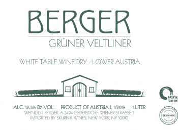 BERGER GRUNER VELTLINER LITER