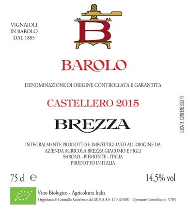 BREZZA BAROLO CASTELLERO 18 750ML