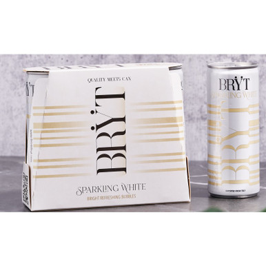 BRYT SPRKLING WHITE CN 3PK 250ML CASES ONLY 16/PK