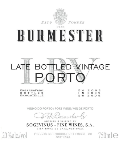 BURMESTER PORT LBV 750ML