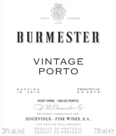 BURMESTER VINTAGE PORT 17 750ML