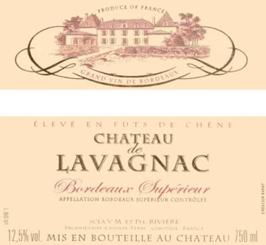 CH LAVAGNAC BORDEAUX ROUGE 750ML