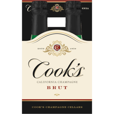 COOKS BRUT 4PK 187ML CASES ONLY 6/PK