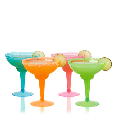 CUPS MARG PLSTC COLORS 12CT 12OZ CASES ONLY 12/PK