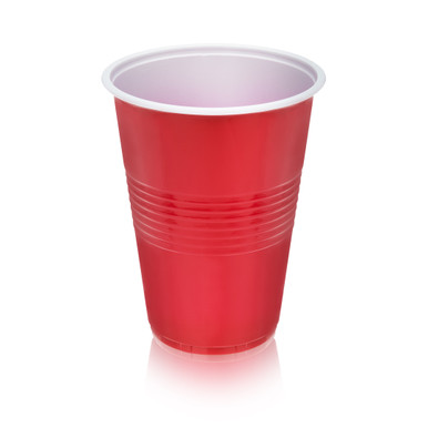 CUPS PLASTIC RED PARTY 50CT 16OZ CASES ONLY 4/PK