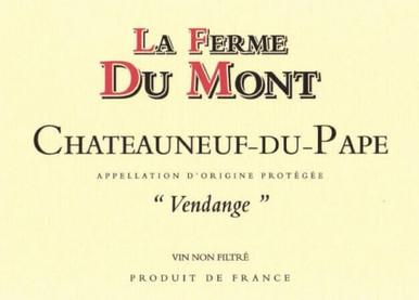 LA FERME DU MONT CHATEAUNEUF DU PAPE VENDANGE 750ML