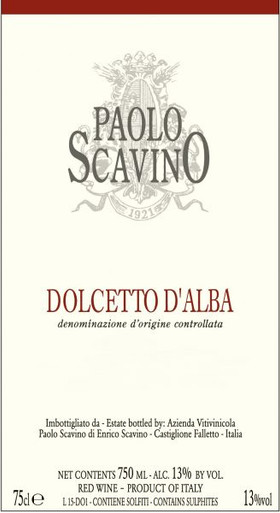 PAOLO SCAVINO DOLCETTO 750ML